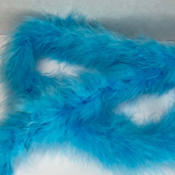Bright Spring Blue Faux Fur Feather Craft Sewing Trim Ribbon 1.5" 5yds F… - Picture 1 of 8